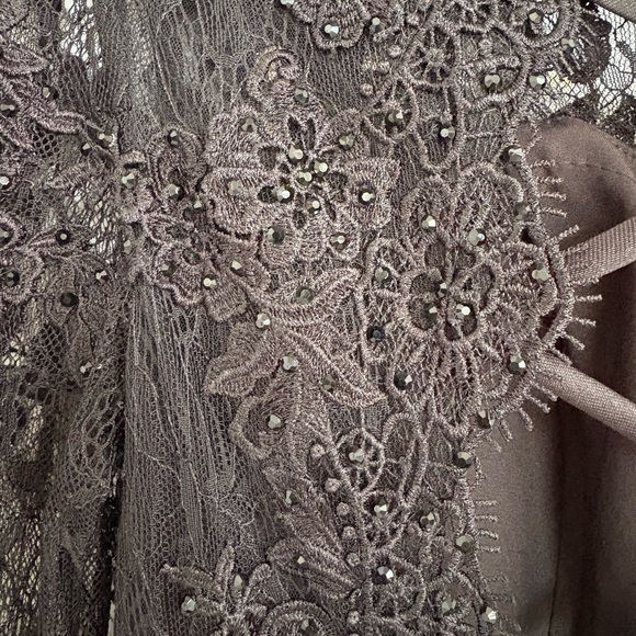 La Femme Black Long Sleeve Gown - Picture 4 of 12